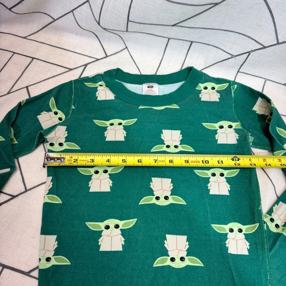 Hanna Andersson Star Wars Grogu Baby Yoda Pajamas Organic Cotton Green Set US 10
